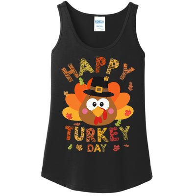 Happy Turkey Day 2024 Autumn Fall Thanksgiving Family Ladies Essential Tank