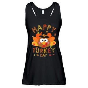 Happy Turkey Day 2024 Autumn Fall Thanksgiving Family Ladies Essential Flowy Tank