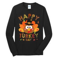 Happy Turkey Day 2024 Autumn Fall Thanksgiving Family Tall Long Sleeve T-Shirt