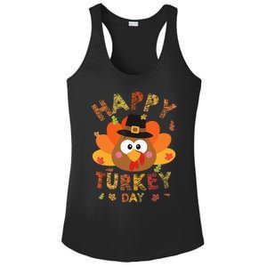 Happy Turkey Day 2024 Autumn Fall Thanksgiving Family Ladies PosiCharge Competitor Racerback Tank