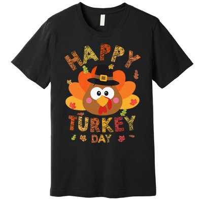 Happy Turkey Day 2024 Autumn Fall Thanksgiving Family Premium T-Shirt