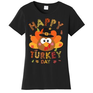 Happy Turkey Day 2024 Autumn Fall Thanksgiving Family Women's T-Shirt