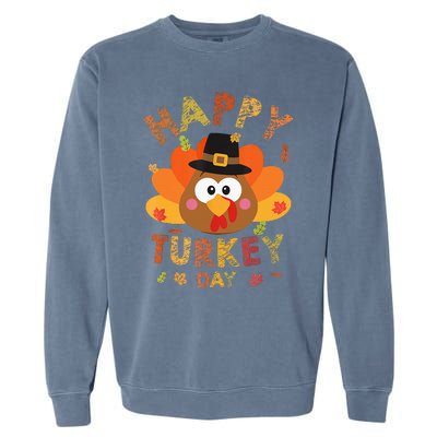 Happy Turkey Day 2024 Autumn Fall Thanksgiving Family Garment-Dyed Sweatshirt