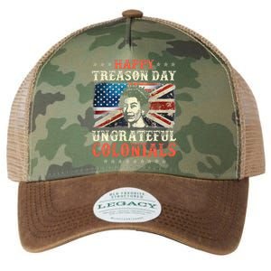 Happy Treason Day Ungrateful Colonials 4th July British Flag Legacy Tie Dye Trucker Hat