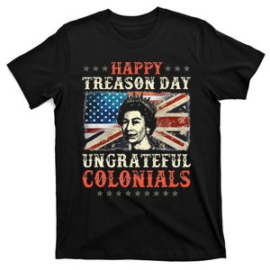 Happy Treason Day Ungrateful Colonials 4th July British Flag T-Shirt