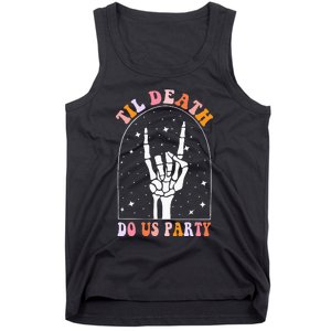 Halloween Til Death Do Us Party Retro Bachelorette Matching Tank Top