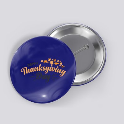 Happy Thanksgiving Day Turkey Usa Family Gift Button