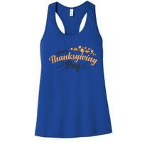 Happy Thanksgiving Day Turkey Usa Family Gift Women's Racerback Tank