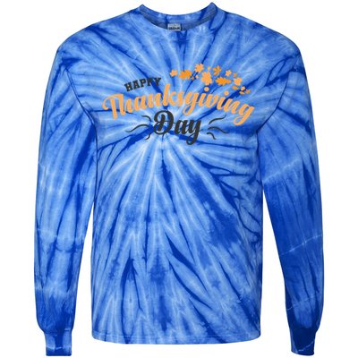 Happy Thanksgiving Day Turkey Usa Family Gift Tie-Dye Long Sleeve Shirt