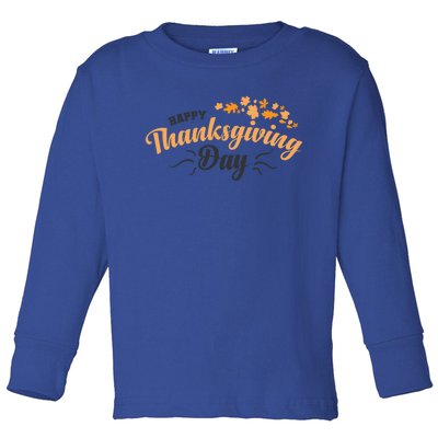 Happy Thanksgiving Day Turkey Usa Family Gift Toddler Long Sleeve Shirt