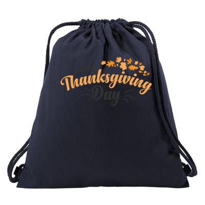 Happy Thanksgiving Day Turkey Usa Family Gift Drawstring Bag