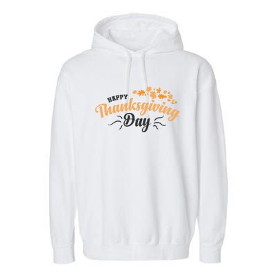 Happy Thanksgiving Day Turkey Usa Family Gift Garment-Dyed Fleece Hoodie