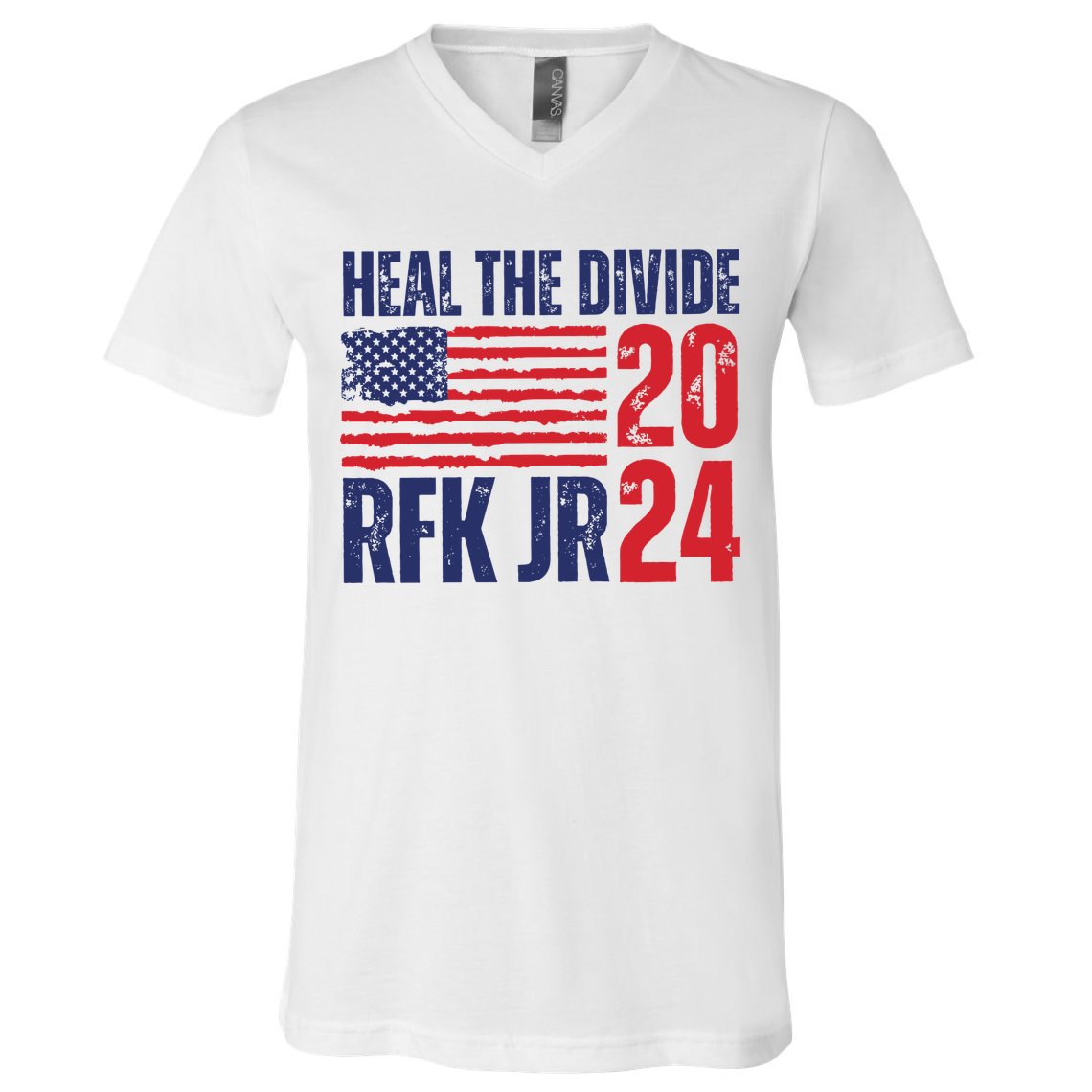 Heal The Divided Jfk Jr 2024 V-Neck T-Shirt