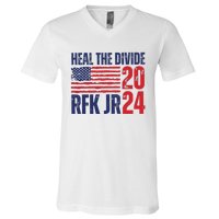 Heal The Divided Jfk Jr 2024 V-Neck T-Shirt