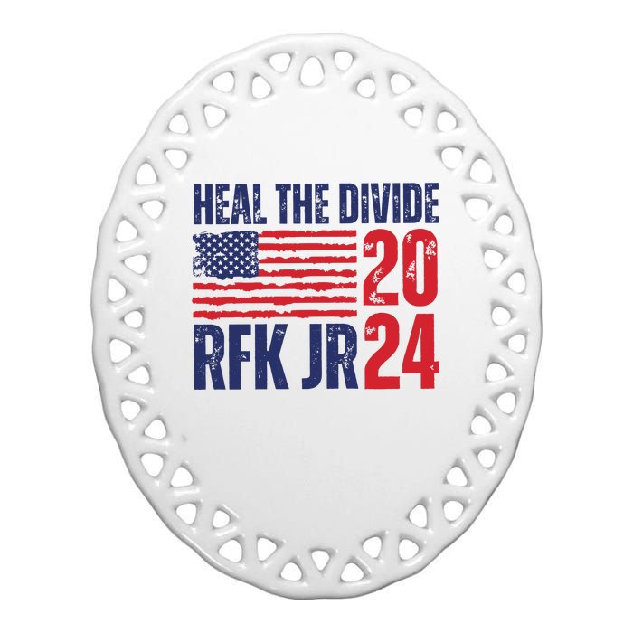 Heal The Divided Jfk Jr 2024 Ceramic Oval Ornament