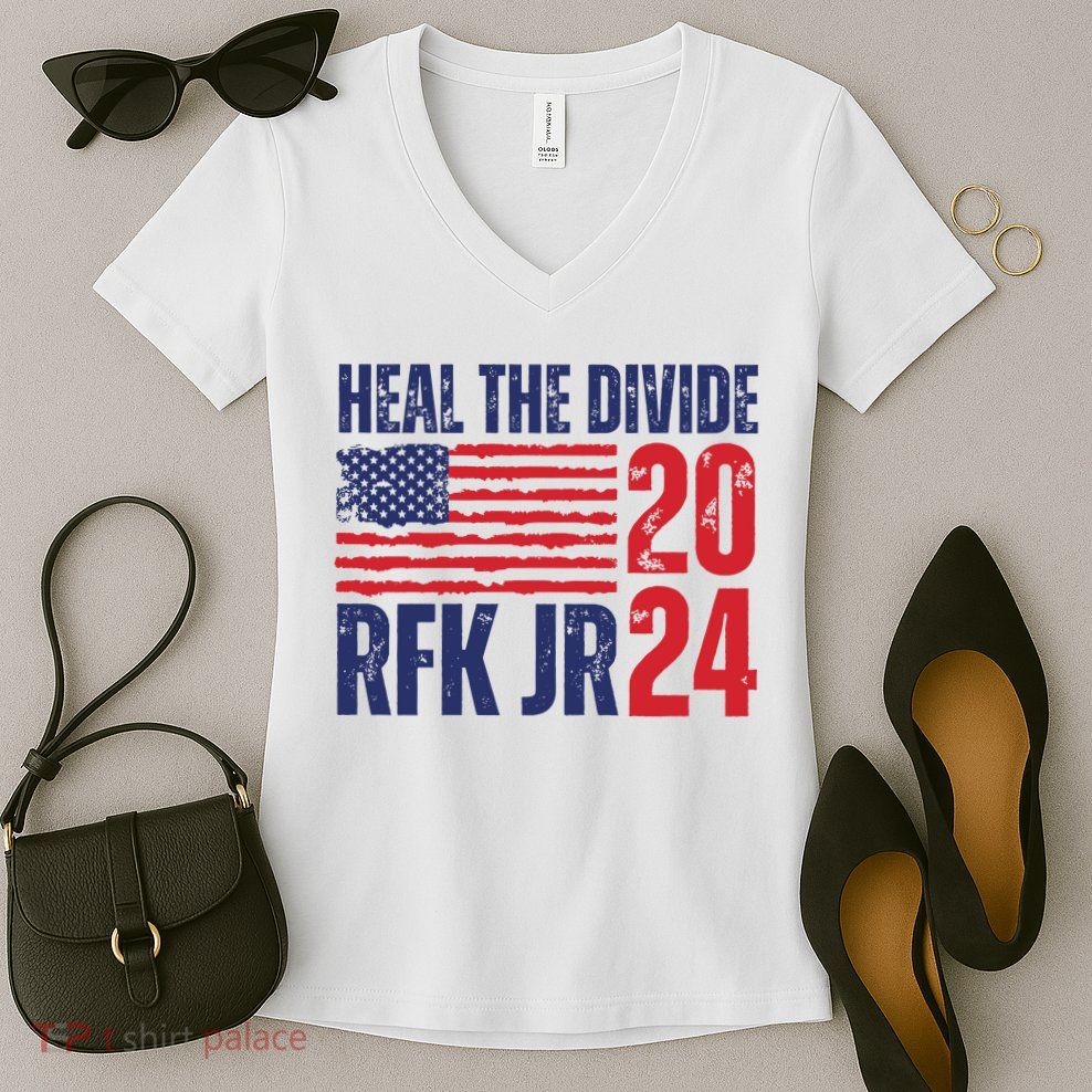 Heal The Divided Jfk Jr 2024 Women's V-Neck T-Shirt