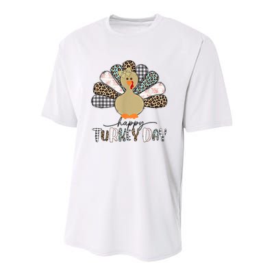 Happy Turkey Day Cute Turkey Thanksgiving Shirts Youth Performance Sprint T-Shirt