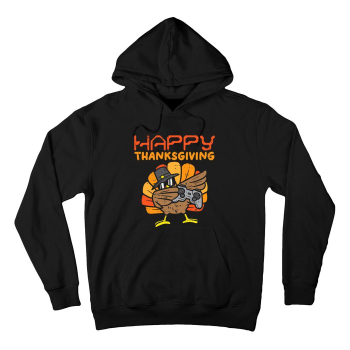 Happy Thanksgiving Dabbing Dance Gamer Turkey Hoodie