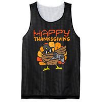 Happy Thanksgiving Dabbing Dance Gamer Turkey Mesh Reversible Basketball Jersey Tank