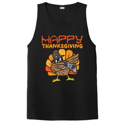 Happy Thanksgiving Dabbing Dance Gamer Turkey PosiCharge Competitor Tank