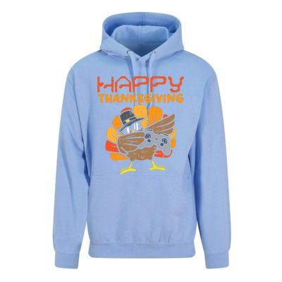 Happy Thanksgiving Dabbing Dance Gamer Turkey Unisex Surf Hoodie