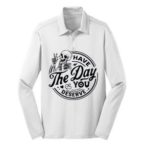 Have The Day You Deserve Silk Touch Performance Long Sleeve Polo