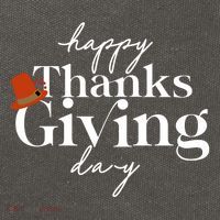 Happy Thanksgiving Day Cotton Canvas Backpack