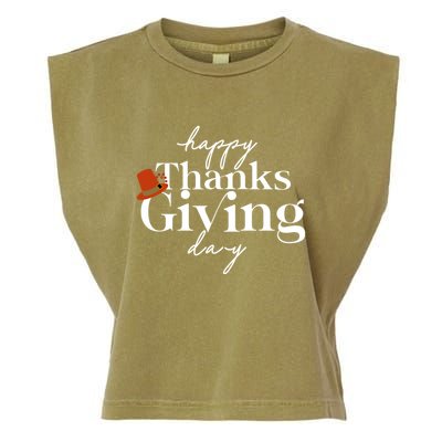Happy Thanksgiving Day Garment-Dyed Women's Muscle Tee