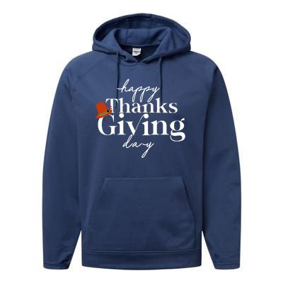 Happy Thanksgiving Day Performance Fleece Hoodie