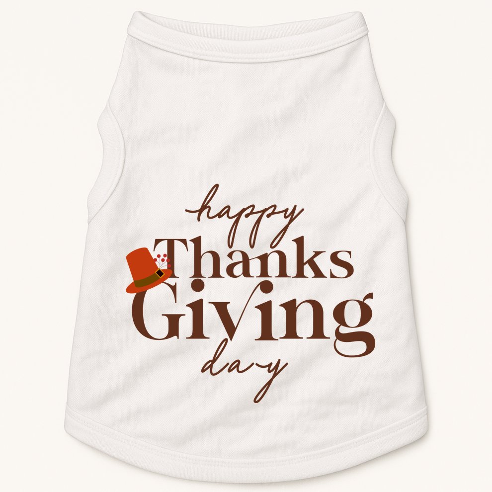 Happy Thanksgiving Day Doggie Tank
