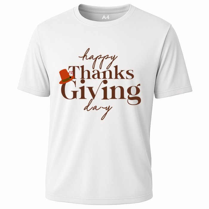 Happy Thanksgiving Day Cooling Performance Crew T-Shirt