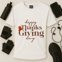 Happy Thanksgiving Day Cooling Performance Crew T-Shirt