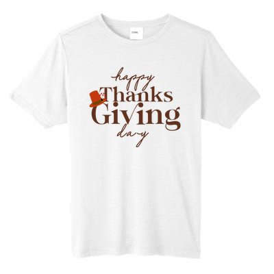 Happy Thanksgiving Day Tall Fusion ChromaSoft Performance T-Shirt