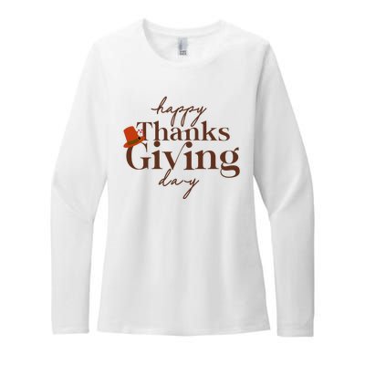 Happy Thanksgiving Day Womens CVC Long Sleeve Shirt