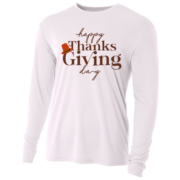 Happy Thanksgiving Day Cooling Performance Long Sleeve Crew