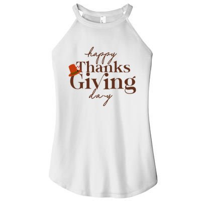 Happy Thanksgiving Day Women's Perfect Tri Rocker Tank