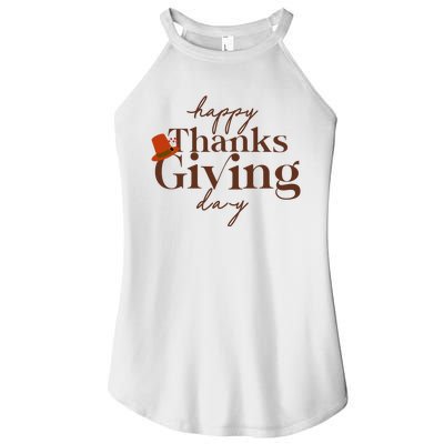 Happy Thanksgiving Day Women’s Perfect Tri Rocker Tank