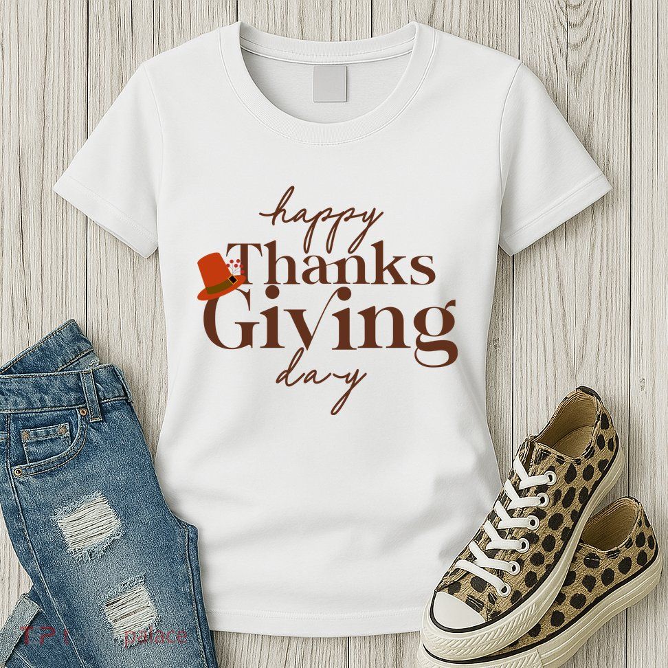 Happy Thanksgiving Day Womens T-Shirt