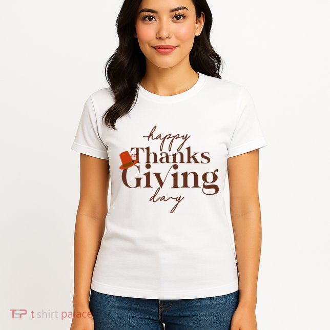 Happy Thanksgiving Day Womens T-Shirt