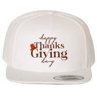 Happy Thanksgiving Day Wool Snapback Cap