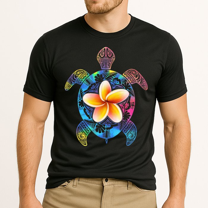 Hawaiian Tie Dye Sea Turtle Hawaii Cooling Performance Crew T-Shirt