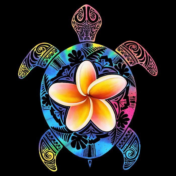 Hawaiian Tie Dye Sea Turtle Hawaii Cooling Performance Crew T-Shirt