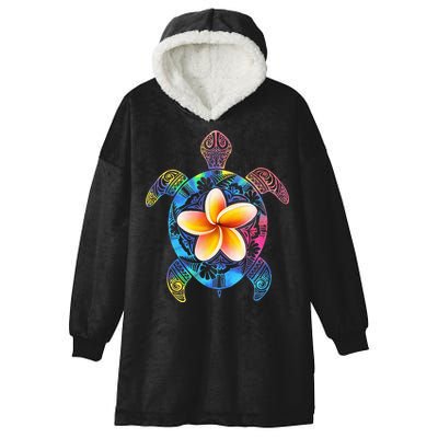 Hawaiian Tie Dye Sea Turtle Hawaii Hooded Wearable Blanket