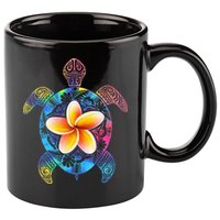 Hawaiian Tie Dye Sea Turtle Hawaii 11oz C Handle Ceramic Mug