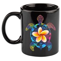 Hawaiian Tie Dye Sea Turtle Hawaii 11oz C Handle Ceramic Mug