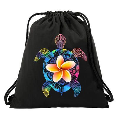 Hawaiian Tie Dye Sea Turtle Hawaii Drawstring Bag