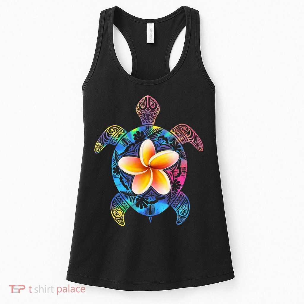 Hawaiian Tie Dye Sea Turtle Hawaii Womens Tank Top