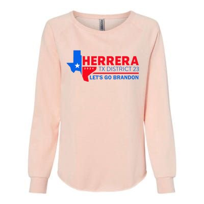 Herrera Tx District 23 LetS Go Brandon 2024 Quote Womens California Wash Sweatshirt