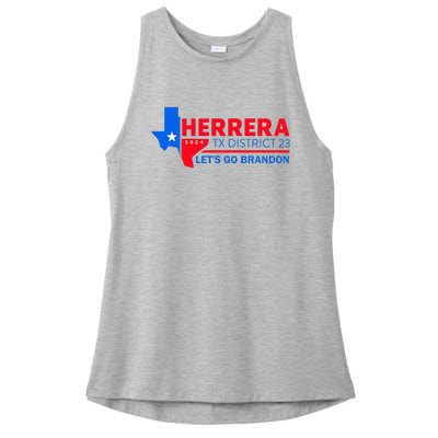 Herrera Tx District 23 LetS Go Brandon 2024 Quote Ladies PosiCharge Tri-Blend Wicking Tank