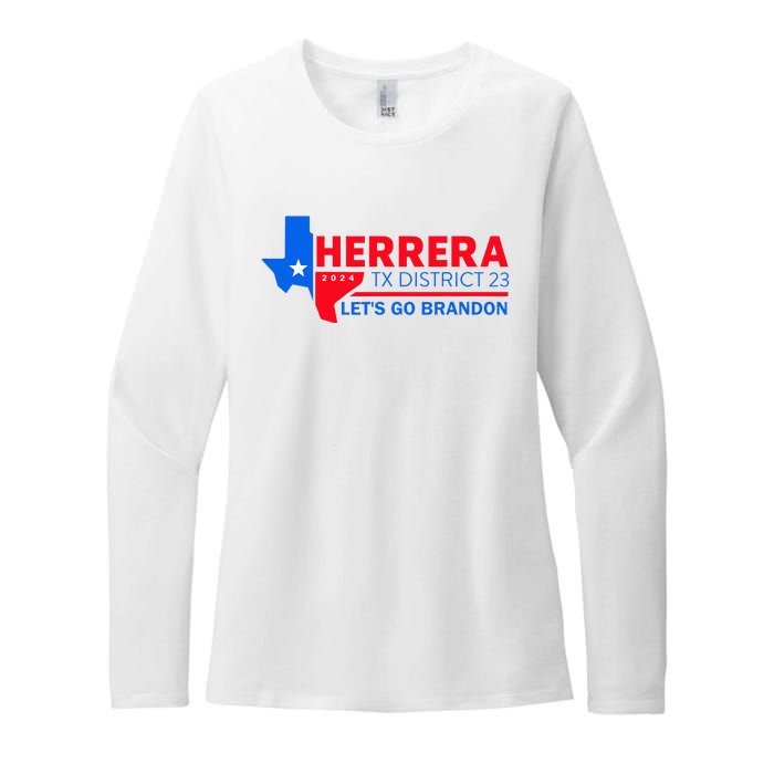 Herrera Tx District 23 LetS Go Brandon 2024 Quote Womens CVC Long Sleeve Shirt